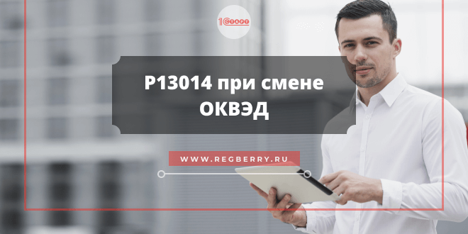образец заполнения формы 13014 при добавлении оквэд