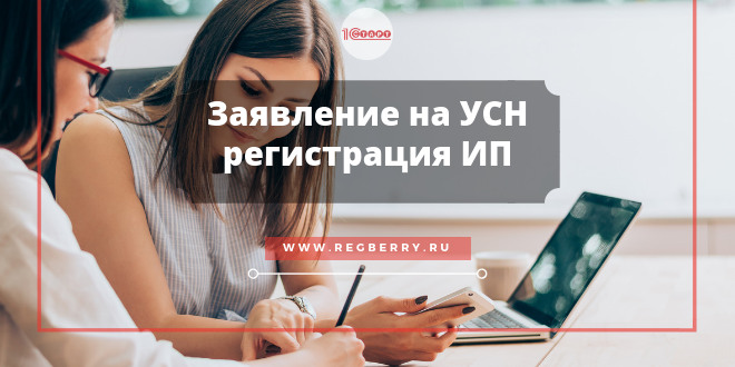 Образец заявления на УСН при регистрации ИП бланк 2022 года